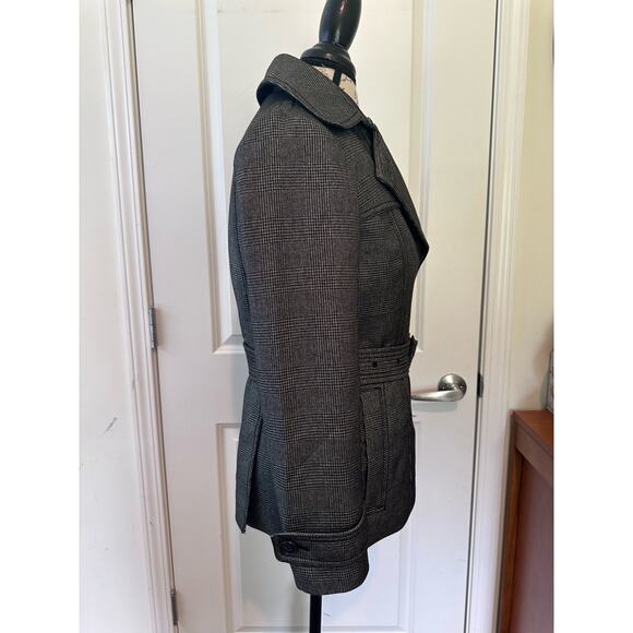 Banana Republic Women’s Sz 4 Houndstooth Blazer with Buckle Sash Workwear Office - Picture 13 of 16